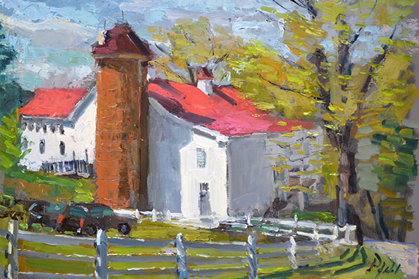 Bill Pfahl Painting of a Farmhouse