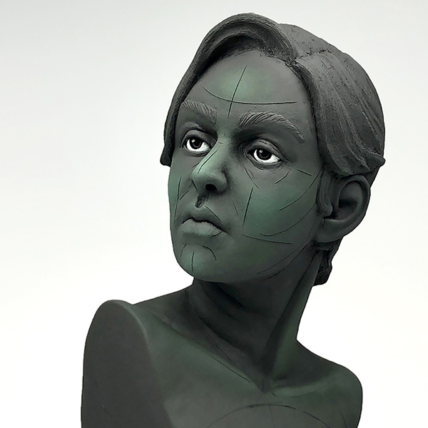 Jamie Bates Slone Ceramic Bust Sculpture